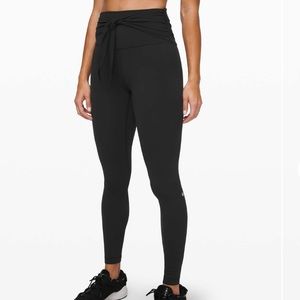 Lululemon Align Leggings Pant 28” Wrap Tie Waist Black Size 12 W5CCOS